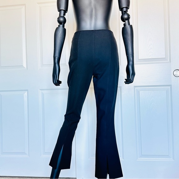 NWT Cinq a Sept Slit Pants Black Mina Stretch Zipper Side Cropped Size 2 $325 - Picture 5 of 15